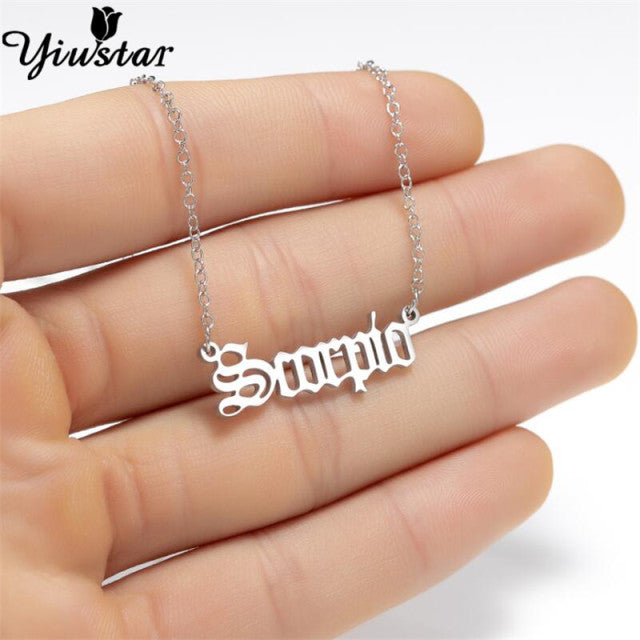 Silver Horoscope Necklace