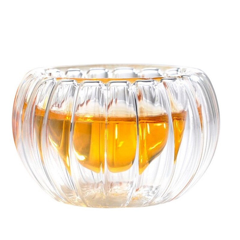 600ml Pumpkin Pattern Heat-resistant Glass Teapot With Strainer Filter Teapot Can be Heated Water Tea Pot Drinkware