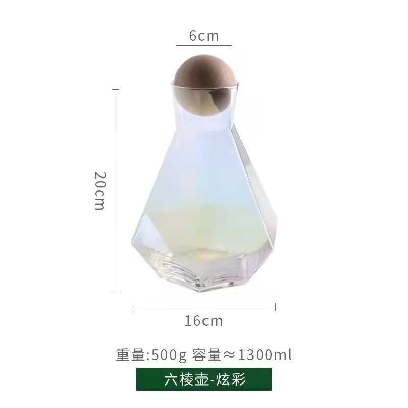 Transparent Hexagon Glass Set