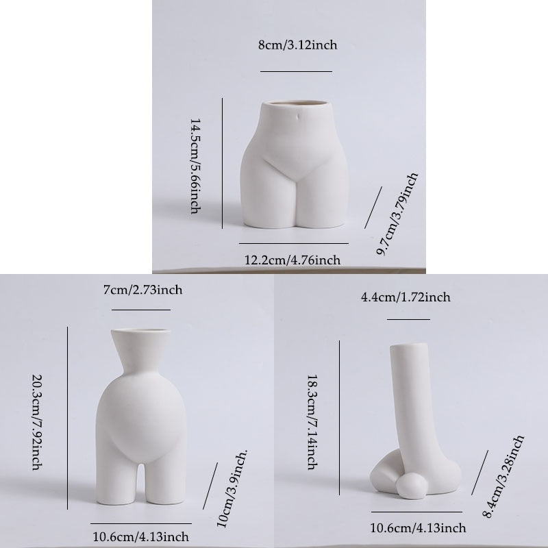 Modern Ceramic Body Art  Vase