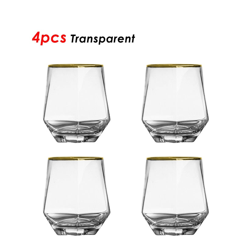 Transparent Hexagon Glass Set