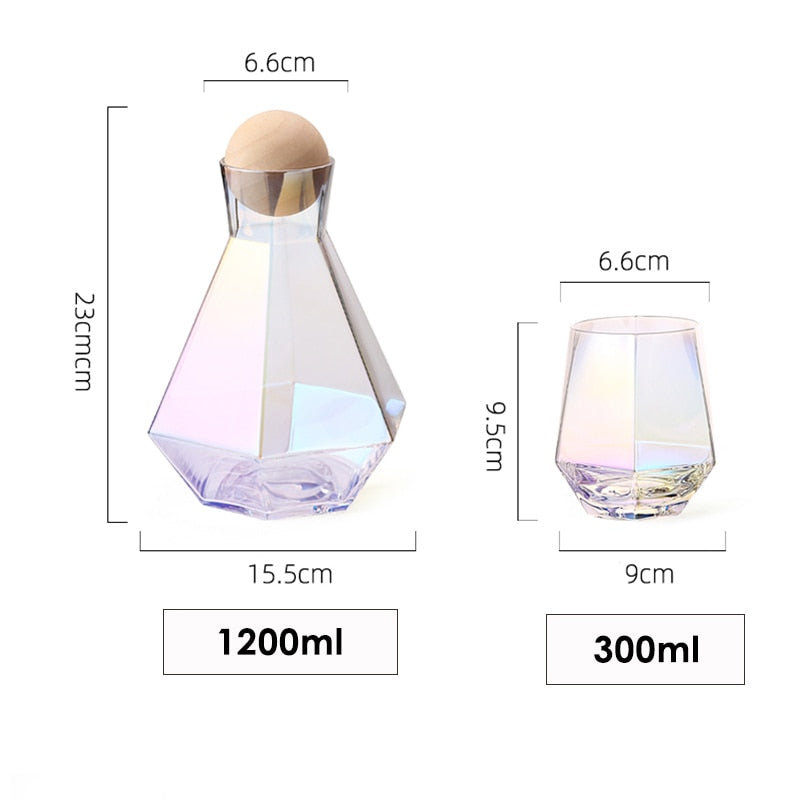 Transparent Hexagon Glass Set